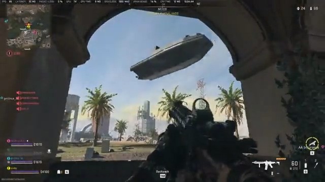 《使命召唤:战区2.0》外挂猖獗 船在空中乱飞