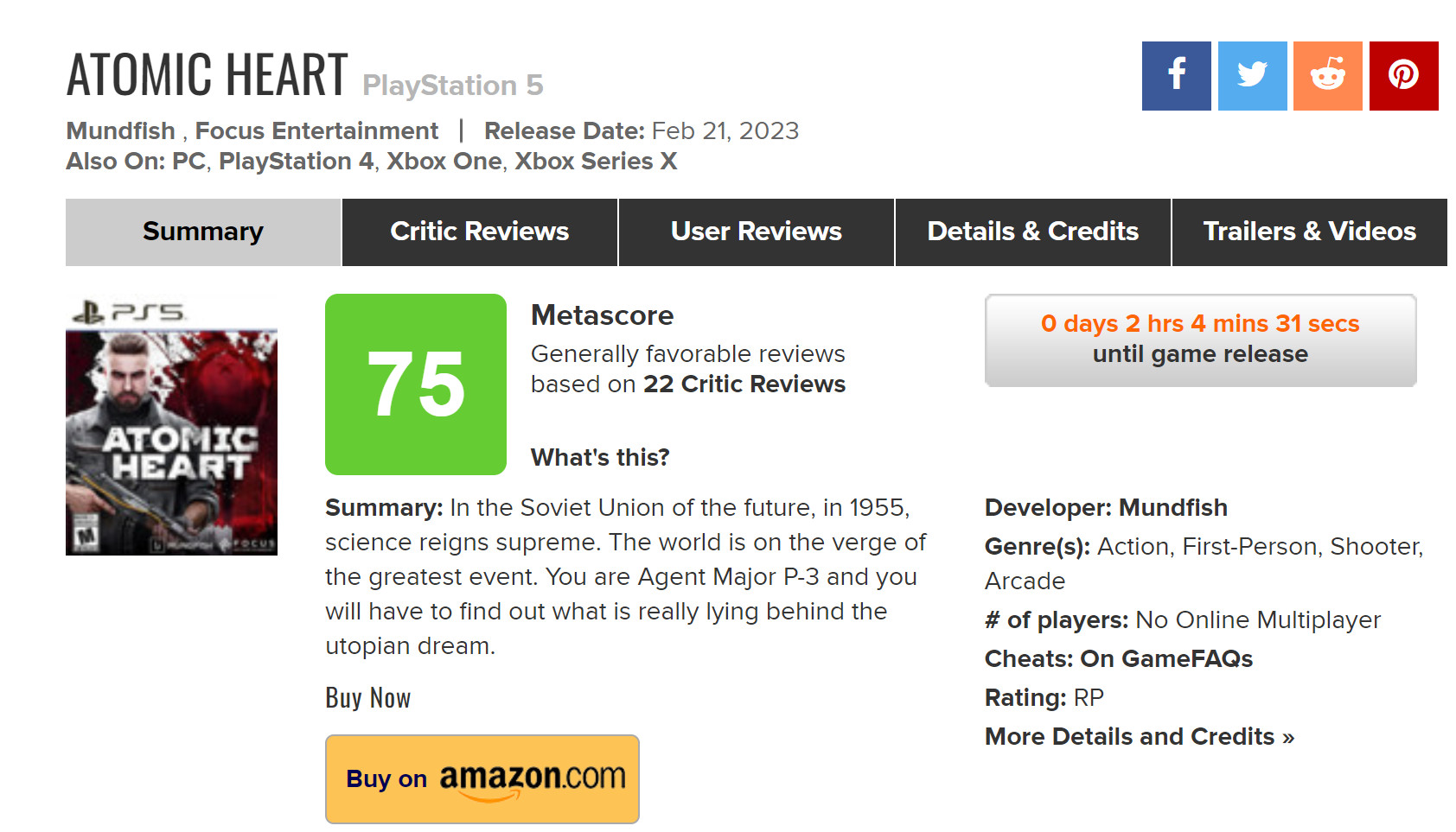 《原子之心》IGN 8分 继承《生化奇兵》的遗志