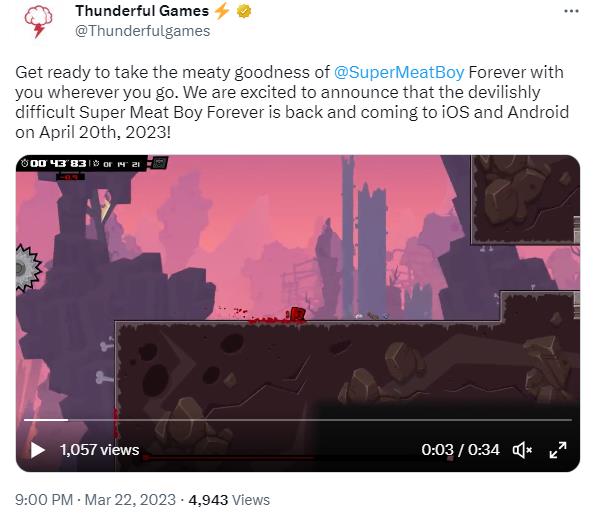 平台动作冒险游戏《永远的超级肉食男孩》 4月20日登陆移动端