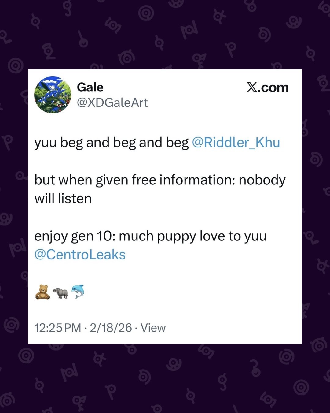 《宝可梦》第十世代新爆料：含100只全新宝可梦！