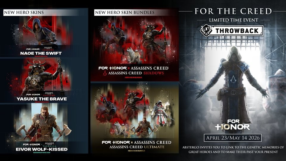 《荣耀战魂》官宣联动《刺客信条》 多位刺客加入！