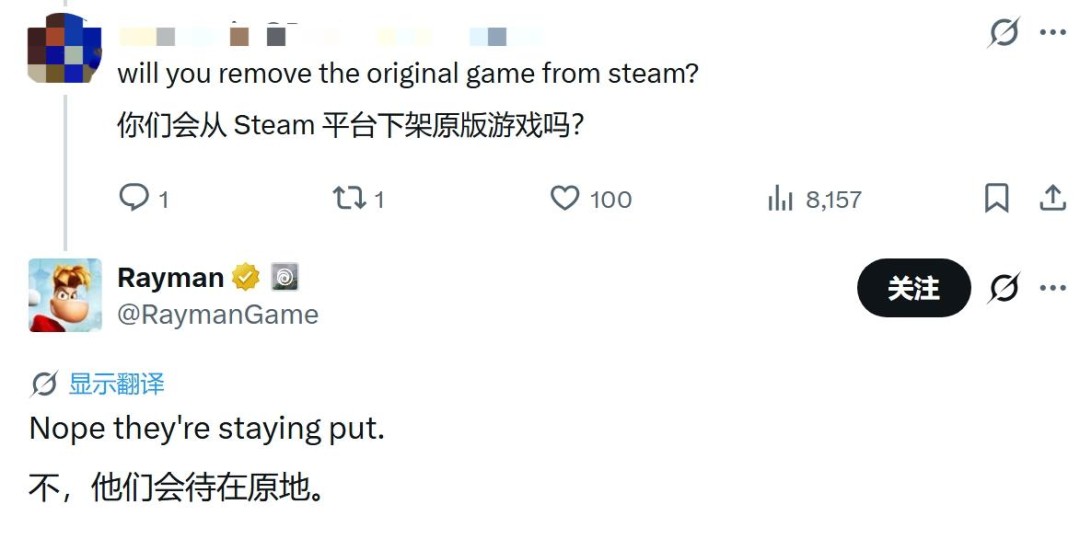 育碧确认《雷曼:传奇重制版》发售后原版不会下架